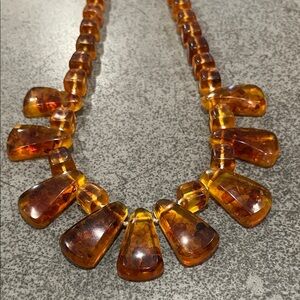 Vintage Amber Beaded Necklace